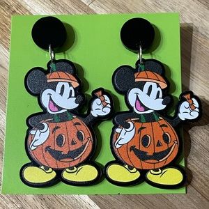 Mickey Pumpkin Halloween Handmade Custom Earrings